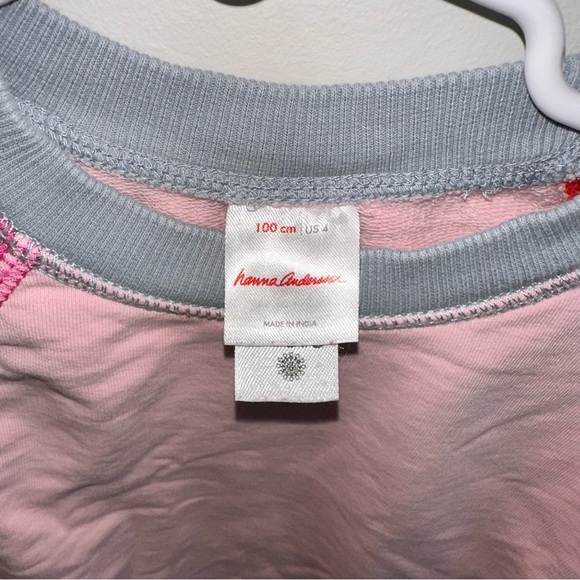 Hanna Andersson Pink and Red Raglan Sweatshirt - Picture 2 of 4